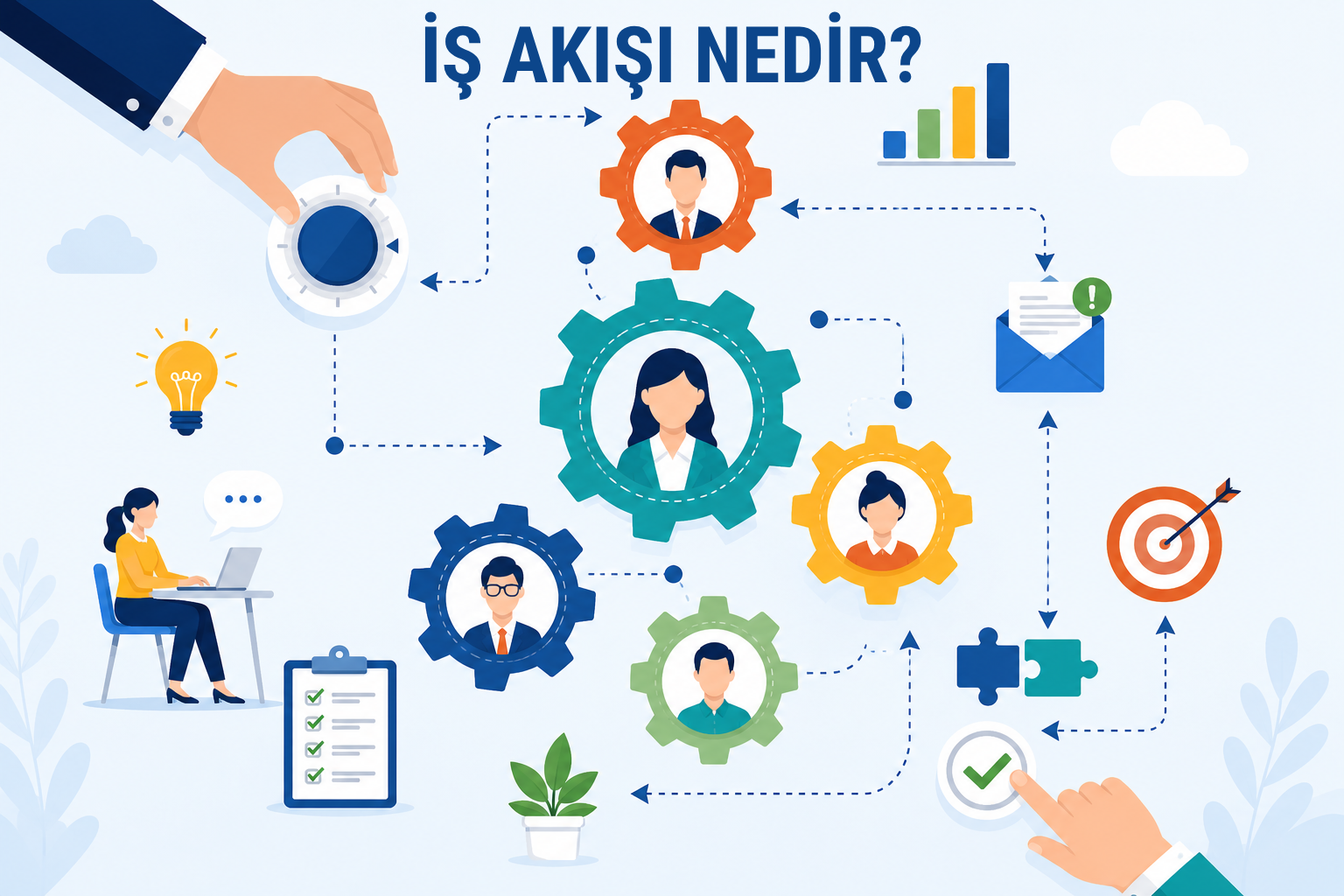 İş akışı örneği: izin talebinin çalışan, yönetici ve İK arasındaki onay akışı