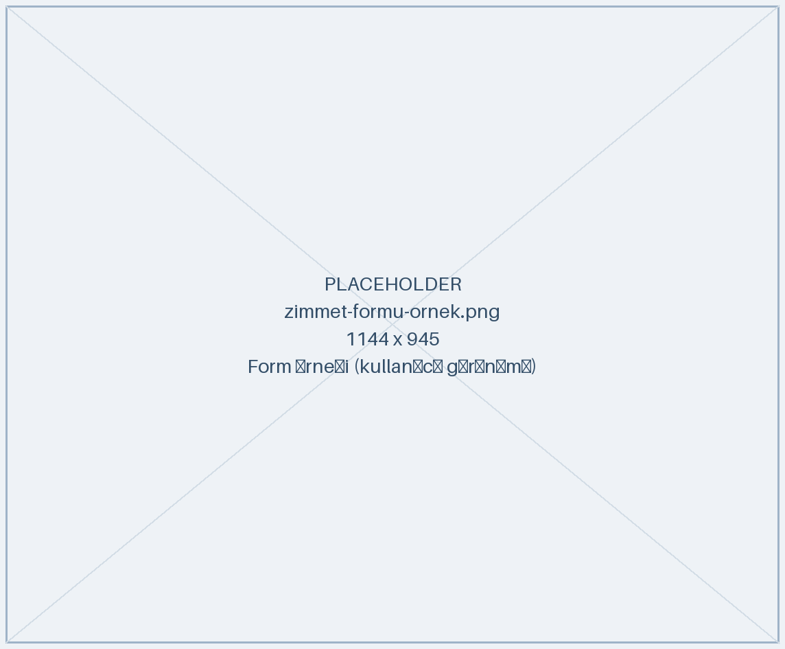 JetForms zimmet formu örneği